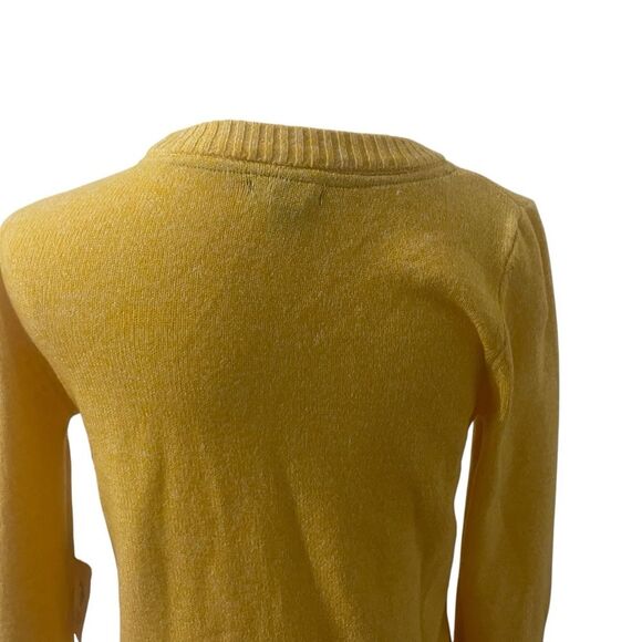 US. POLO ASSN. MARLED CREW NECK SWEATER YELLOW EMBROIDERED LOGO SIZE SMALL NEW - Picture 15 of 16